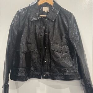 Sezane Vinyl Jacket, Black